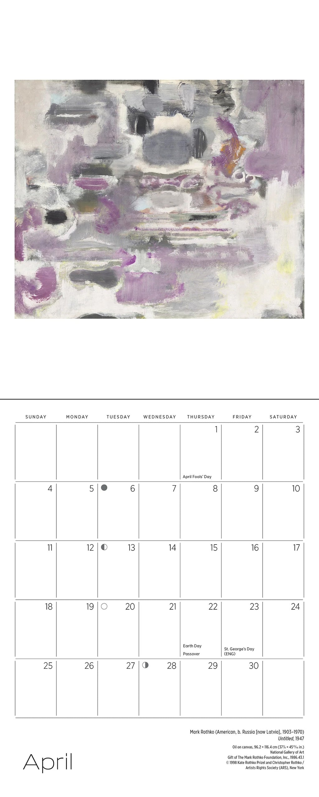 Mark Rothko: Mini 2027 Wall Calendar