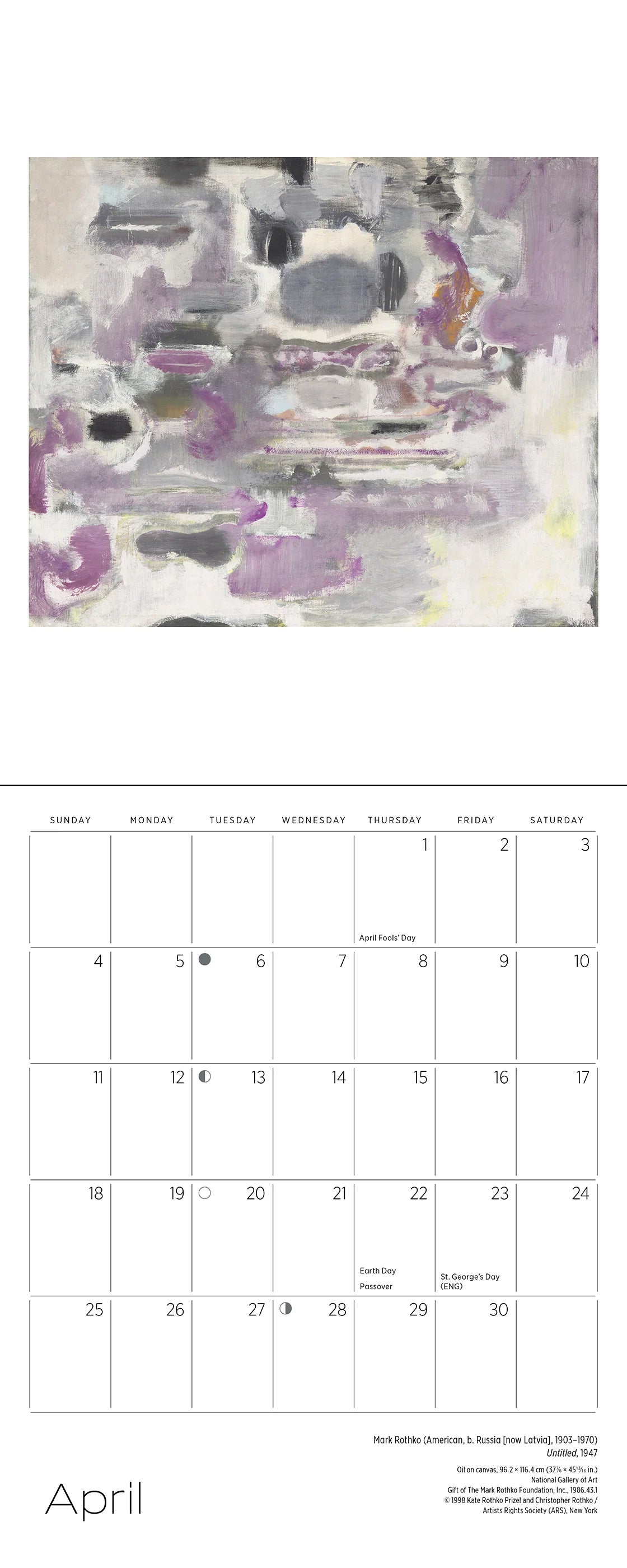 Mark Rothko: Mini 2027 Wall Calendar