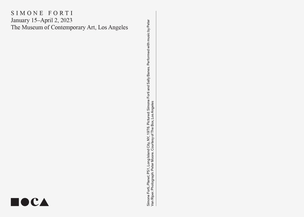 Simone Forti: Postcard (Planet)